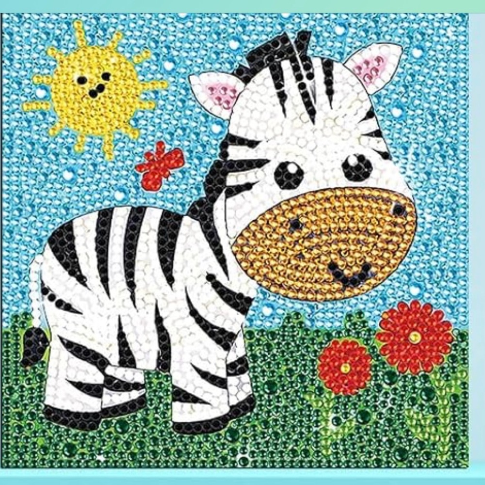 Zebra Small Diamond Painting Kit (6in x 6in)